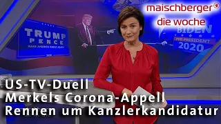 US-TV-Duell, Merkels Corona-Appell, Kanzlerkandidatur-Rennen - maischberger. die woche 30.09.2020