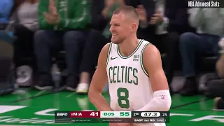 Kristaps Porzingis 18 pts 4 reb 2 blk vs Miami Heat | 2024-04-21