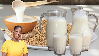 How To Make The Best Soy Milk Recipes !! / Cooking Recipe Home Made Soya Milk...#business