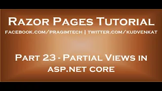 Partial views in asp net core