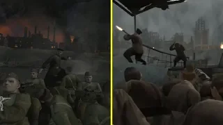 Call of Duty Classic vs Finest Hour Stalingrad Landing Sequence Comparison