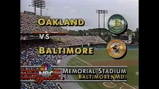 Athletics vs Orioles (6-17-1989, ends with rain delay in 7th)