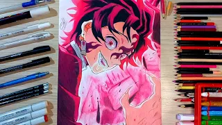 Drawing of Tanjiro Kamado | Dibujo de Tanjiro Kamado | Kimetsu no Yaiba | .