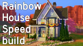 I made a Rainbow House (Sims 4 Speed Build)