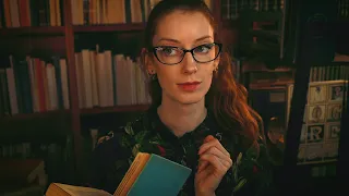 ASMR Cozy Library | Soft Spoken Reading, Typing, Book Sounds 📚