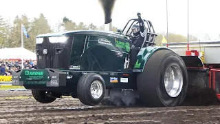 Pro Stock at 1. DM 2023 in Tractor Pulling at Brande Pulling Arena | Lots of Great Action