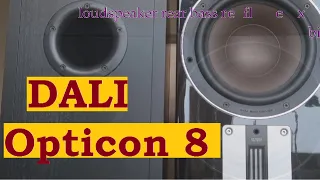 Dali Opticon 8 unboxing and review speakers with grills, bass reflex, bi wiring, bi amping.