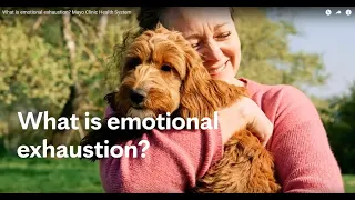 What is emotional exhaustion? Mayo Clinic Health System