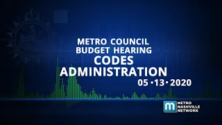 05/13/20 Council Budget Hearings: Codes Administration