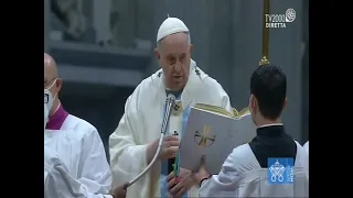 ROMA 01 GENNAIO 2022 - DALLA BASILICA DI SAN PIETRO LA SANTA MESSA CELEBRATA DA PAPA FRANCESCO NELLA