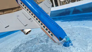 Lego Plane CRASHES IN POOL
