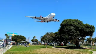 (4K, 60 FPS) LAX Plane Spotting - ONLY AIRBUS Arrivals into Los Angeles - A320 Family/A340/A350/A380