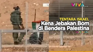 DETIK-DETIK Jebakan Bendera Palestina Cabik-cabik Tentara Israel