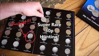 Searching for Rare and Valuable 50p's - Coin Roll Hunting in the UK!