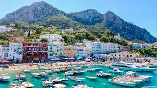 4K CAPRI Italy Walking Tour  🍋🇮🇹  Island of Capri ITALY travel Walk Amalfi Coast zone