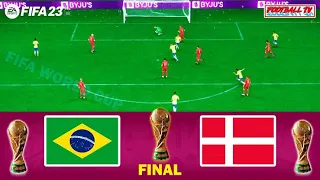 FIFA Qatar world cup 2022 FINAL Brazil VS Denmark (Gameplay in PS5 4K )