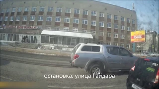 Поездка на автобусном маршруте № 9, г. Архангельск