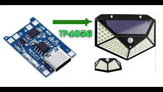 Доработка и переделка светодиодного светильника на солнечной батарее.Плата 4056 подключение