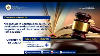 30 AÑOS DE LA CONSTITUCIÓN DE 1991 Y DEL DISEÑO CONSTITUCIONAL DEL ÓRGANO DE GOBIERNO Y...