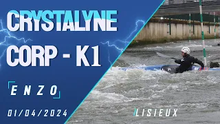 K1M slalom skills - Kayak Slalom Training - Lisieux - Enzo Cozette - 30/03/24