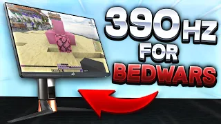 I Played Bedwars with a 390Hz GAMING MONITOR (And It's INSANE!)