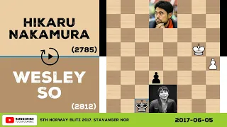 Wesley So vs Hikaru Nakamura - 2017-06-05 - 5th Norway Blitz 2017 - Chess Game No Commentary
