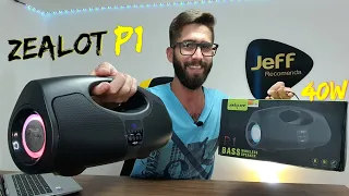 LANÇAMENTO! Caixa de som ZEALOT P1 40W: Ótima qualidade sonora e Bons graves! (Unboxing)