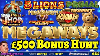 £500 MEGAWAYS BONUS HUNT - Tyrant King Megaways, Power of Thor, Bonanza & more.