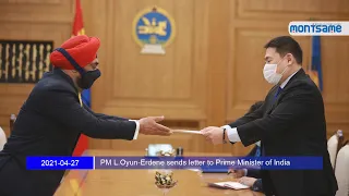 PM L.Oyun-Erdene sends letter to Prime Minister of India