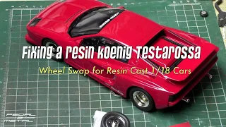 1/18 Koenig Testarossa Wheel Swap Repair | GT Spirit (Otto) Resin