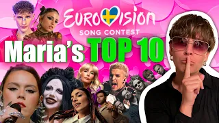 MARIA'S TOP 10!! EUROVISION 2024