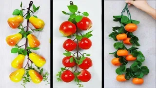Artificial Apple,Orange,Pears Making ‍// DIY ROOM DECOR //5 Minutes Crafts Ideas at Home