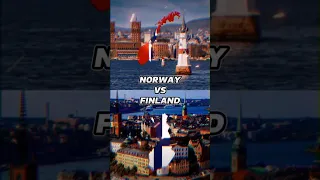 Norway VS Finland | Comparison #shorts #country #comparison