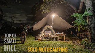SOLO MOTOCAMPING TOP OF SMALL HILL/ SILENT VLOG/ ASMR