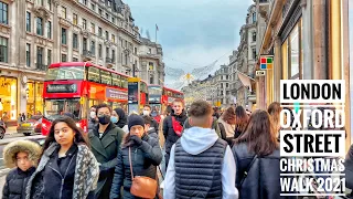 Central London Busy Weekend Walk | December in Central London Oxford Street, Regent Street Walk