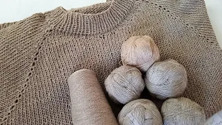 @MaTusy_About_knitting #beige_jumper #knitted_jumper Бежевий джемпер: косина у полотні. Плани