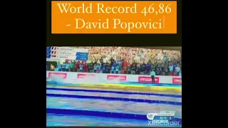 DAVID POPOVICI breaks 100 m freestyle WR 46,86