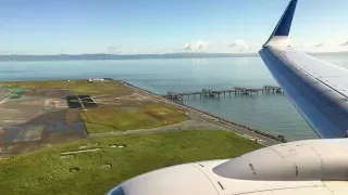 United 502 LAX-SFO landing Los Angeles San Francisco Boeing 737 900 B739