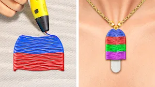 DES IDÉES BRICO AU STYLO 3D À ESSAYER || Bijoux Sympas Et Conseils Utiles par 123 GO Like!