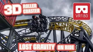 VR Roller Coaster VR180 3D Experience - LOST GRAVITY | POV @ Walibi Holland Achterbahn Montaña Rusa