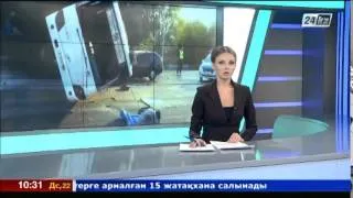 В Алматы бензовоз врезался в пассажирский автобус