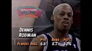 Dennis Rodman Goes for the Intentional Free Throw Miss... in the Second Quarter... of a Playoff Game