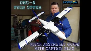 E-Flite DHC-6 Twin Otter 1.2m BNF Basic with Floats quick assembley with Captain Blaž