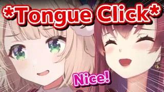 Marine gets excited with Ui-mama's tongue click [Hololive Eng Sub]