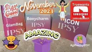 IPSY November 2023 Spoiler InPerson GlamBag & Boxycharm & ICON #giftedbyipsy @ipsydotcom @BoxyCharm