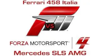 Forza Motorsport 4 - Ferrari 458 Italia vs Mercedes SLS AMG - Drag Race