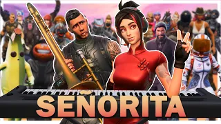 24 players play Señorita on Fortnite piano