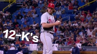 Phillies | Aaron Nola Dominate in the mound with 12Ks in 7.1 innings pitching vs Tampa Bay Rays ⚾❎