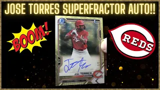 SUPERFRACTOR AUTO JOSE TORRES! BOOM! 2021 Bowman Draft Baseball Super Jumbo 6 Box Case Break #19