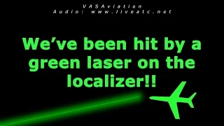 [REAL ATC] GREEN LASER hitting several aircraft @EWR